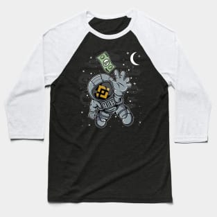 Astronaut Reaching Binance BNB Coin To The Moon Crypto Token Cryptocurrency Blockchain Wallet Birthday Gift For Men Women Kids Baseball T-Shirt